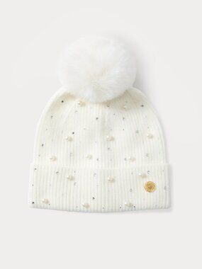 NWT Lilly Pulitzer Embellished Hat in Coconut